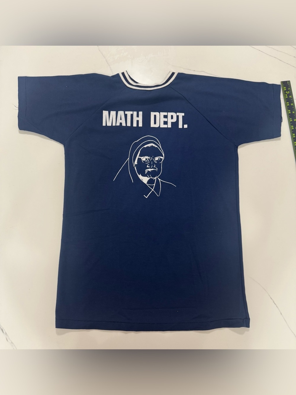 Vintage 1970s “MATH DEPT.” athletic jersey-style shirt